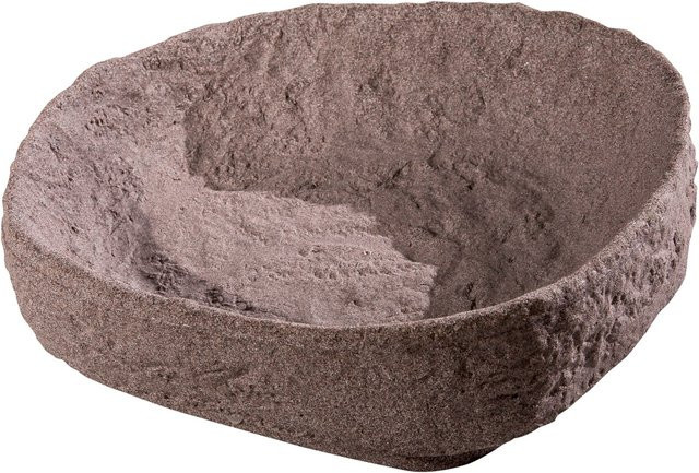GreenLife Pflanzschale Hinkelstein für Dekor-Regenspeicher, rund, granitrot - Bild 1