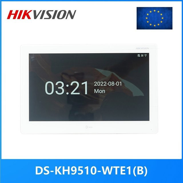 Hikvision Video-Intercom Innenmonitor DS-KH9510-WTE1(B) 10 Zoll, Internationale Version, Weiß, PoE, App-Steuerung - Bild 1