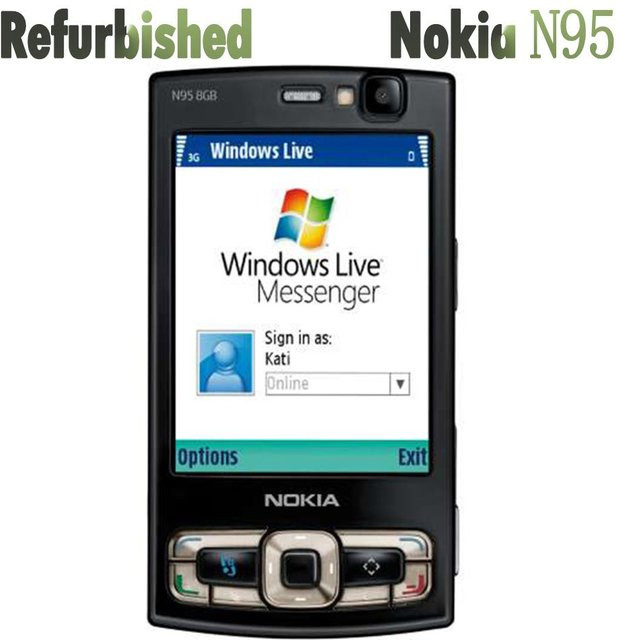 Nokia N95 8GB 3G Wifi Slide Mobiltelefon Refurbished Schwarz - Bild 1