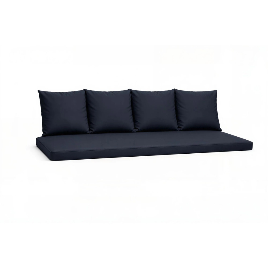 Setgarden Mix Bench Kissen Bankauflage für 3-Sitzer Bänke, Farbe: Marine, B/T: 180 x 60 cm, dazu 4 Kissen mit B/T/H: 50 x 56 x 5 cm - Bild 2
