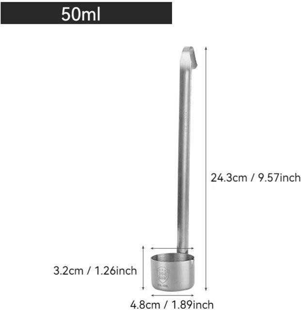 Yiran Furniture Weinschöpflöffel aus Edelstahl in Silber mit langem Griff und Aufhängeschlaufe - Bild 1