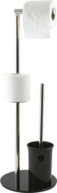 MSV WC-Garnitur Bergamo Schwarz Ø 22 cm x 66 cm - Bild 1