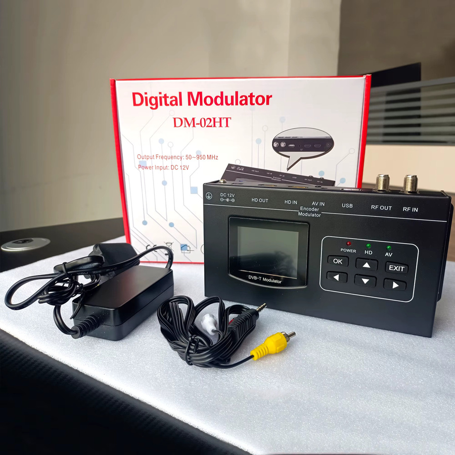 Tuoying HDMI-zu-RF Einkanaliger HD Digital-Encoder Modulator für Hotel-TV-Systeme DVB-C DVB-T ISDB-T Schwarz - Bild 3