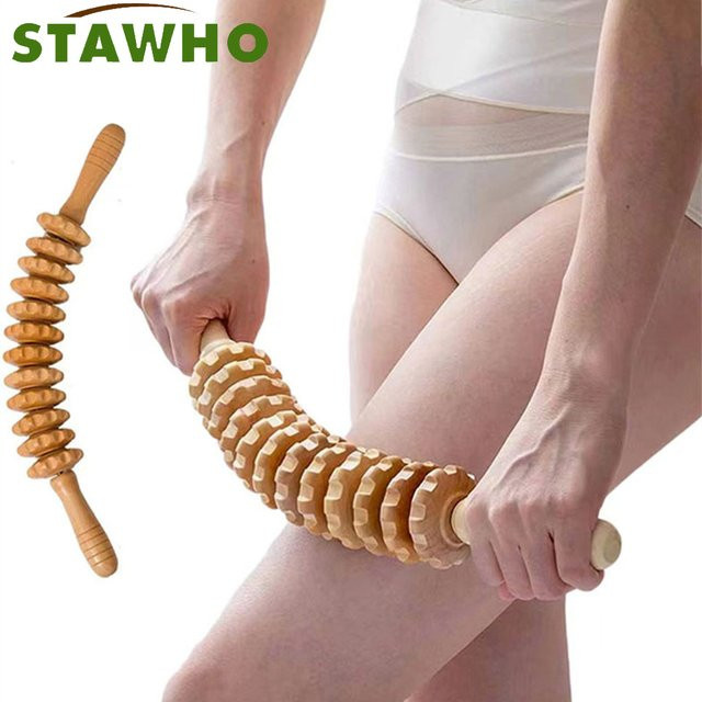 STAWHO Holz Massage Roller, Unisex - Bild 1