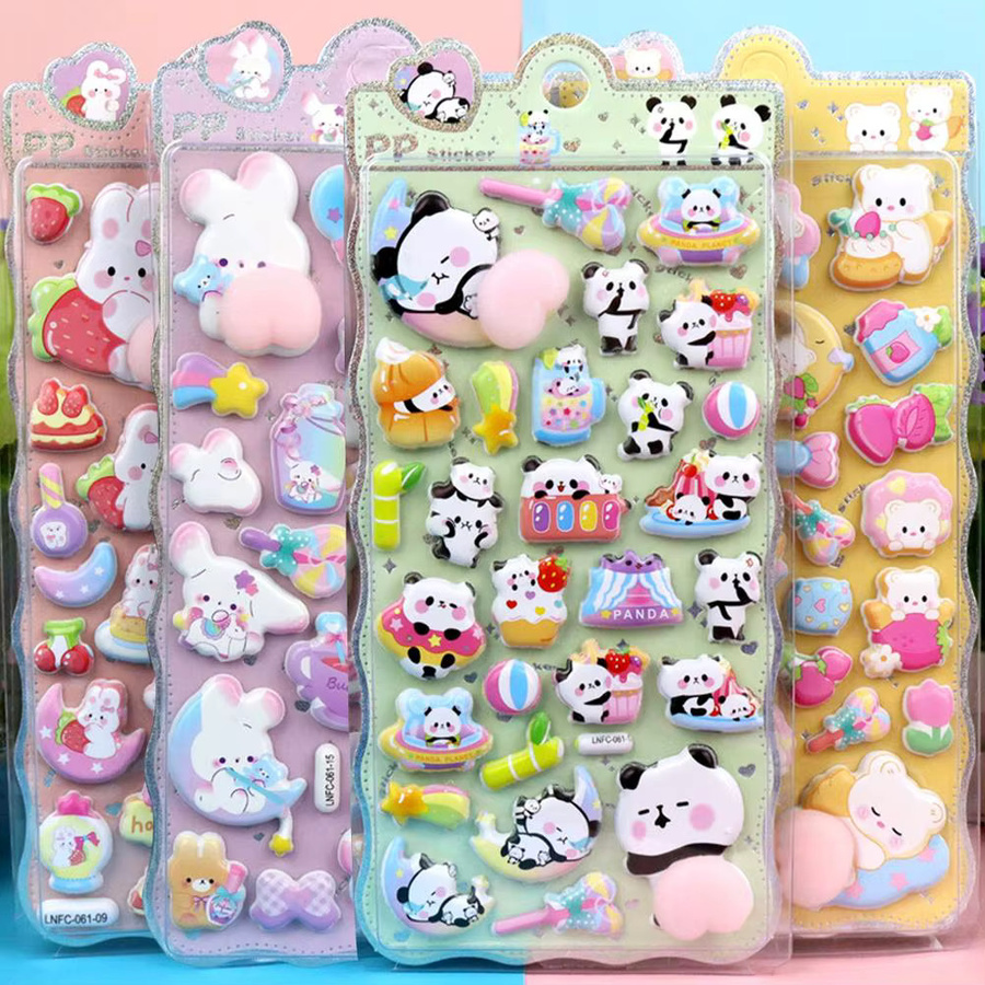 Bunte Cartoon 3D Blasen Aufkleber für Scrapbooking und DIY Journal Dekoration - Bild 1