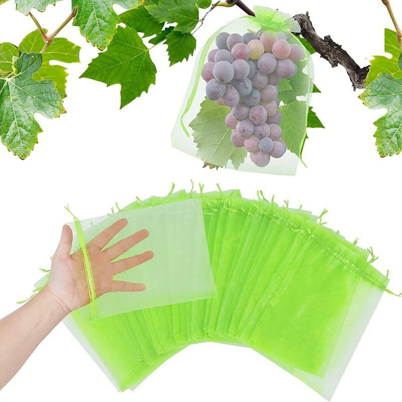 50 Stück Obstschutzbeutel aus Organza für Erdbeeren und Trauben, transparent, B x H: 10 x 15 cm - Bild 6
