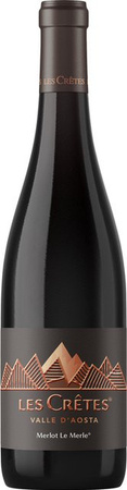 Les Crêtes Merlot Le Merle Rotwein, Valle D'Aosta, 2020, trocken, 0,75 l