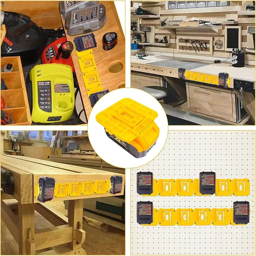GiFi Power Batteriehalter Aufbewahrungsregal für Dewalt 18V 20V Li-Ionen-Akku DCB203 DCB205 zur Wandmontage - Bild 3