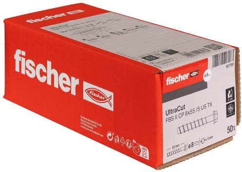 Fischer ULTRACUT FBS II Betonschraube A4 Edelstahl mit Torx, Durchmesser: 8 mm, Länge: 90 mm, 50 Stück - Bild 1