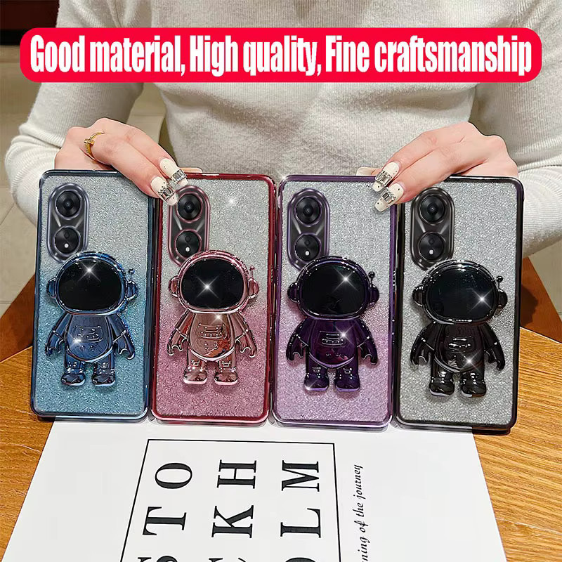 Astronaut Handyhülle für OPPO A18 A16S A11S A16 A32 A33 A38 F19Pro F25Pro in Schwarz - Bild 6