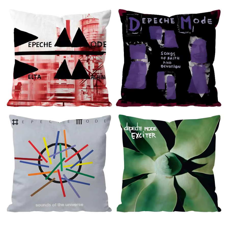 Depeche Mode Memento Mori Kissenbezug in Schwarz mit ästhetischem Muster - Bild 2