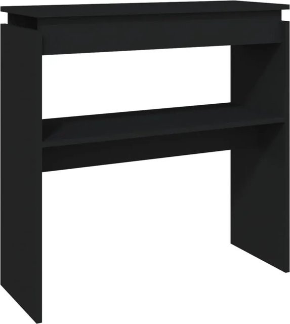 vidaXL Konsolentisch Schwarz aus Holzwerkstoff B/T/H: 80 x 30 x 80 cm - Bild 1