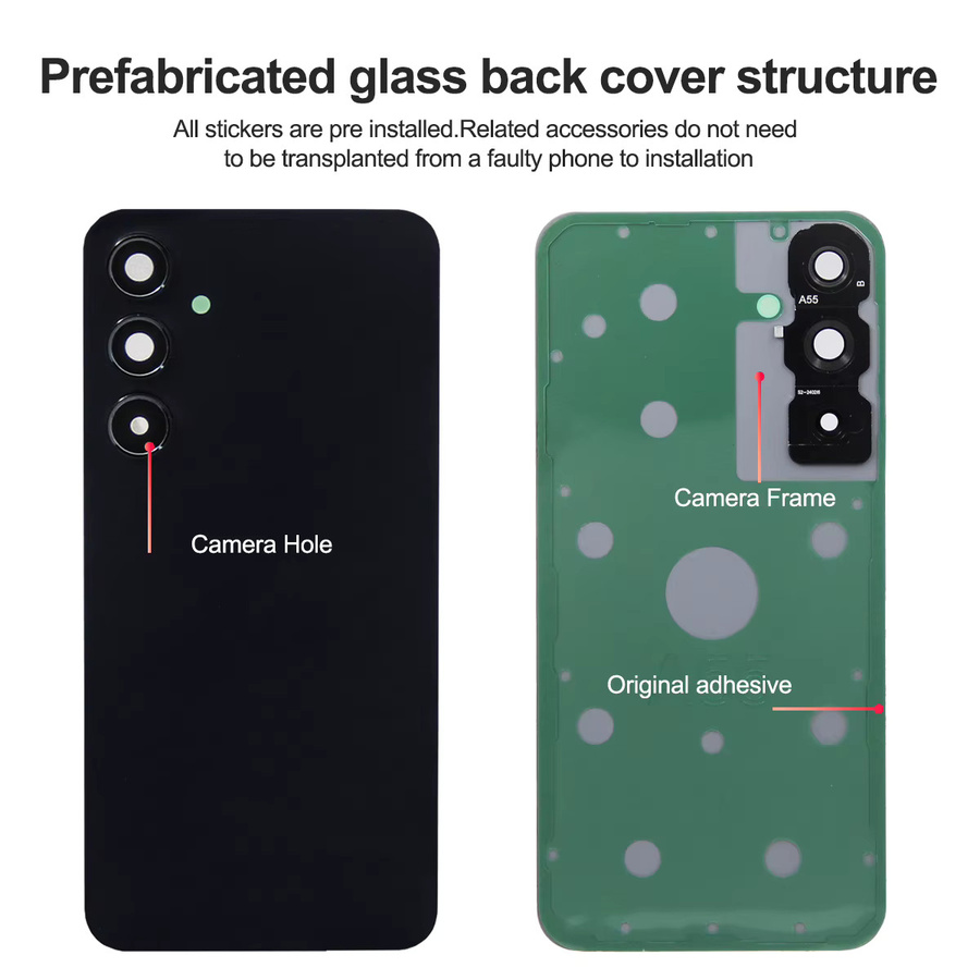 Samsung A55 5G A556 Rückseite Gehäuse mit Kameraobjektiv Ersatzteil in Weiß - Bild 3
