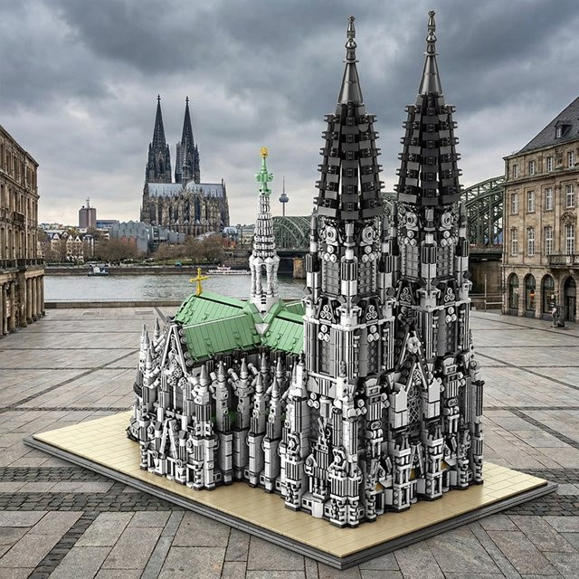 barweer Köln Kathedrale Gebäude, Architektur Display Modell, 8614 Teile, ab 14 Jahren - Bild 1