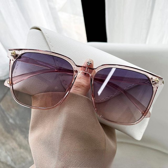 Dote Quadratische TR-Sonnenbrille, Vollrand, Pink, Damen - Bild 1