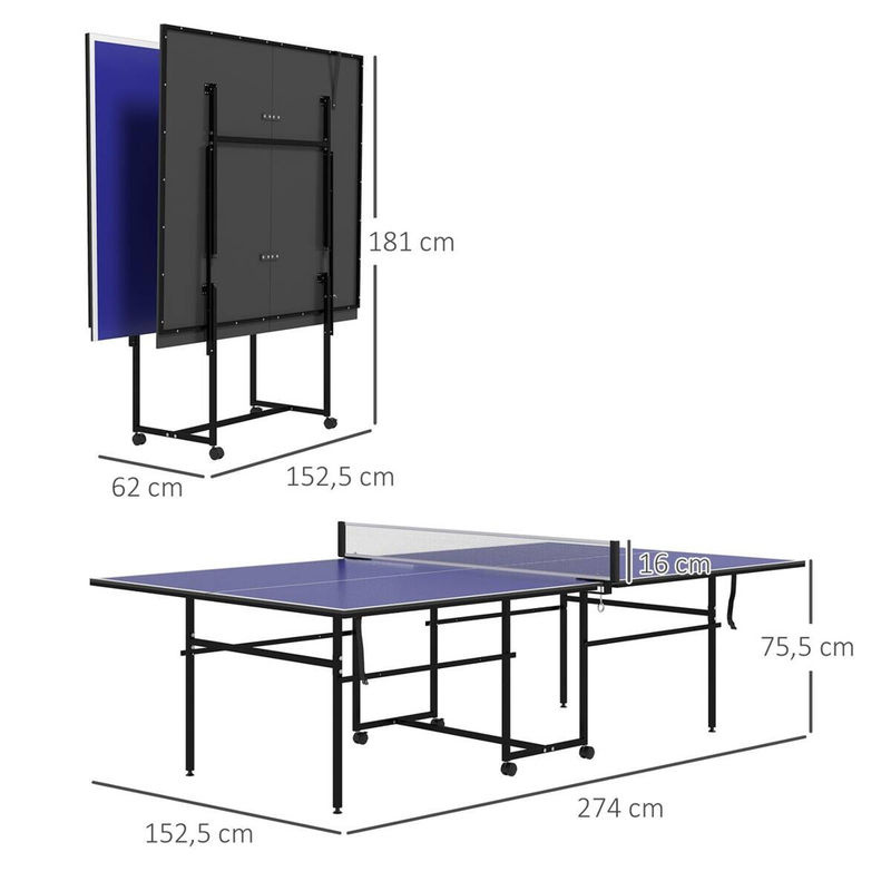SPORTNOW Tischtennisplatte Blau B/H/L: 274 x 152,5 x 75,5 cm - Bild 2
