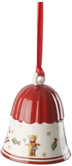 Villeroy & Boch Toy's Delight Weihnachts-Dekoglocke aus Porzellan, Multicolor/Weiß/Rot, Durchmesser: 5,4 cm - Bild 1