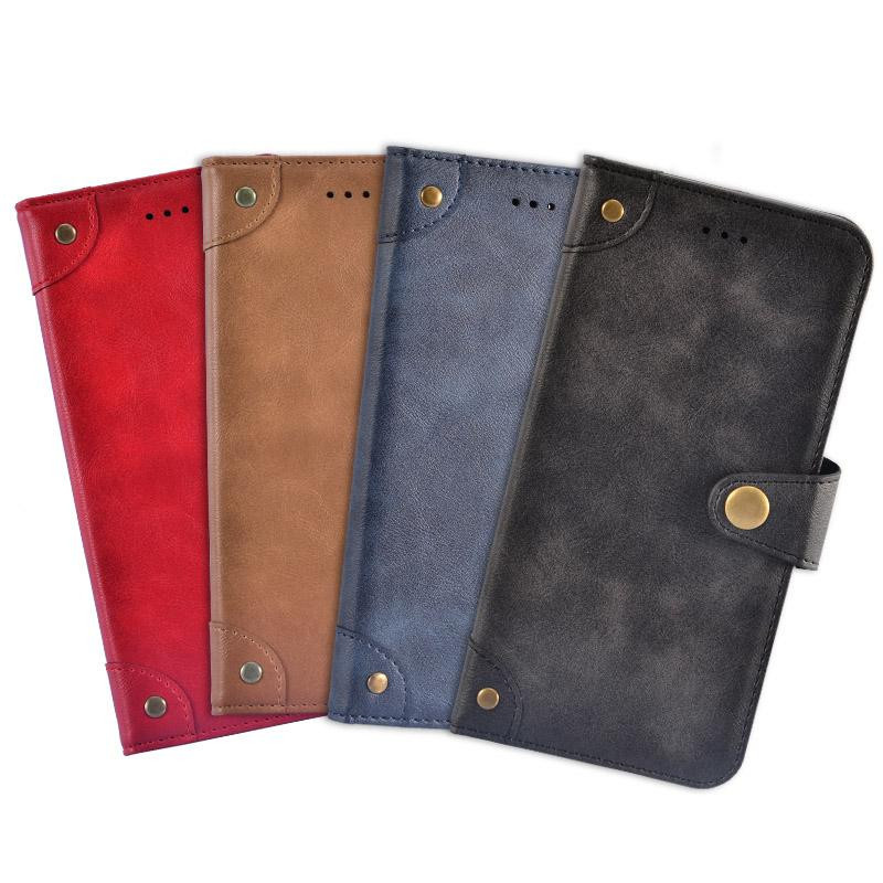 BONUMUM Handyhülle für Doro Aurora A10 aus Leder mit Metallschließe im Retro-Design in Schwarz, Rot, Gelb oder Blau - Bild 1