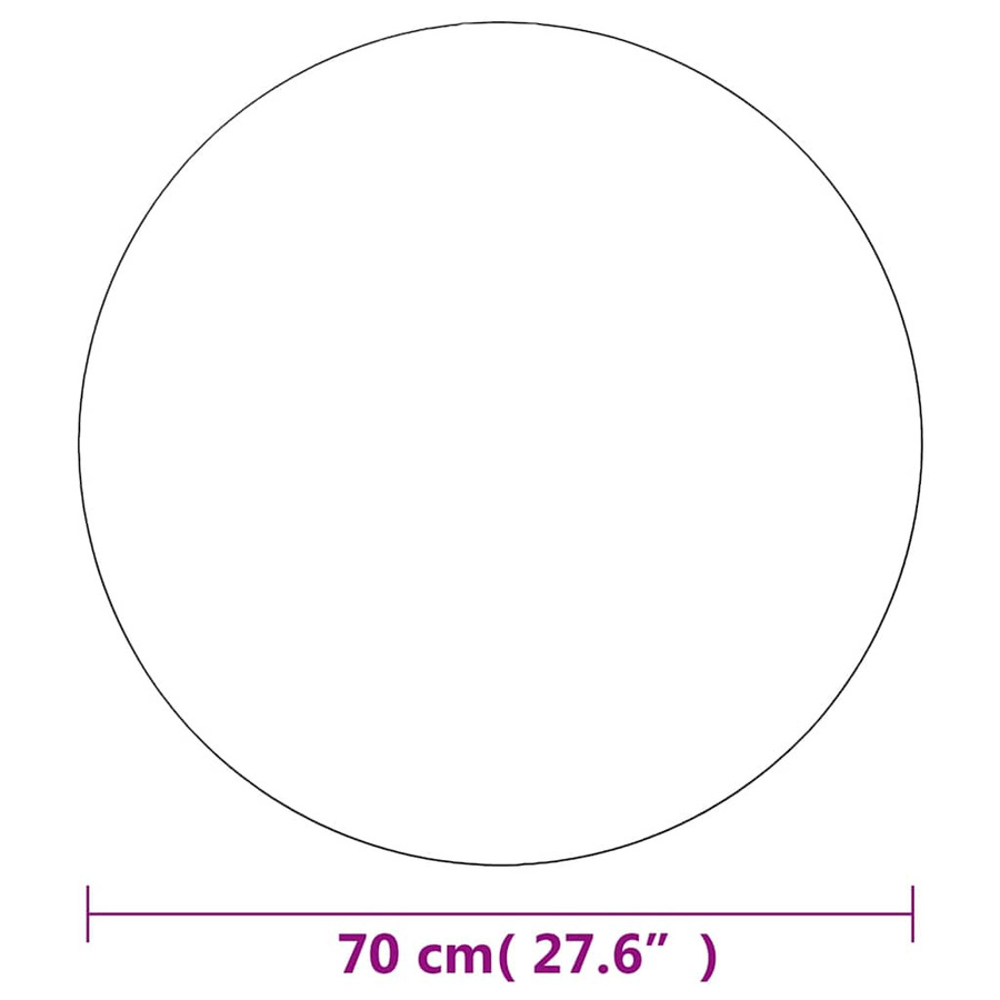 Runder Wandspiegel aus Glas von vidaXL, Durchmesser: 70 cm - Bild 3