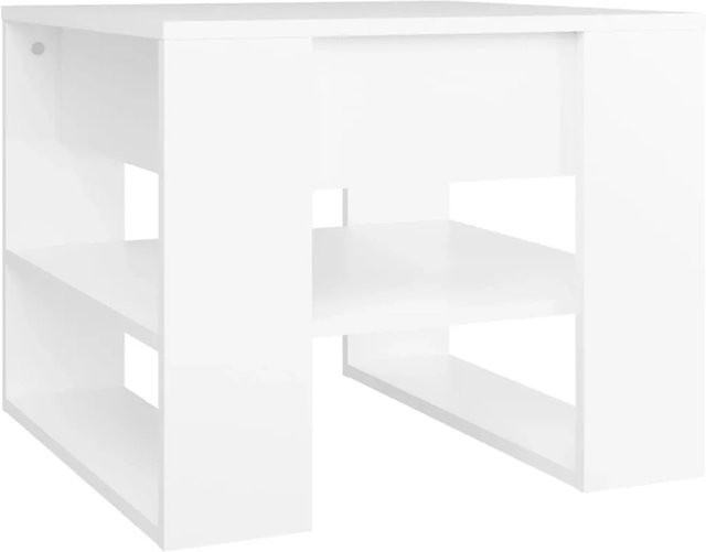 vidaXL Couchtisch in Weiß und Eiche aus Holzwerkstoff, quadratisch, B/T/H: 55 x 55 x 42 cm - Bild 1