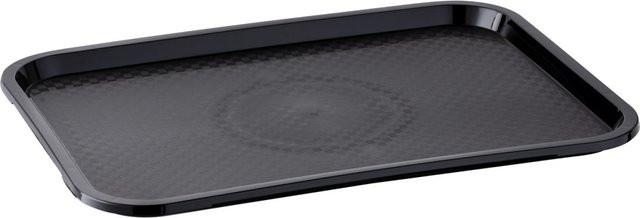 APS Tablett FAST FOOD aus Polypropylen, schwarz, rechteckig, B: 53 cm, T: 32,5 cm, H: 2 cm - Bild 1