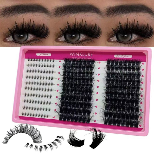 WINKLURE Wimpernbüschel-Set, D-Curl, Faux-Mink, Unisex - Bild 1