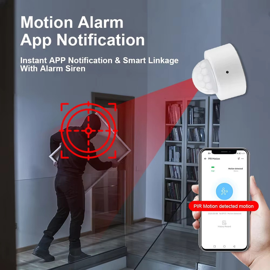 eWeLink Zigbee 3.0 Smart PIR Bewegungsmelder Infrarot Sensor für Sicherheit und Alarm in Weiß, kompatibel mit Home Assistant - Bild 2