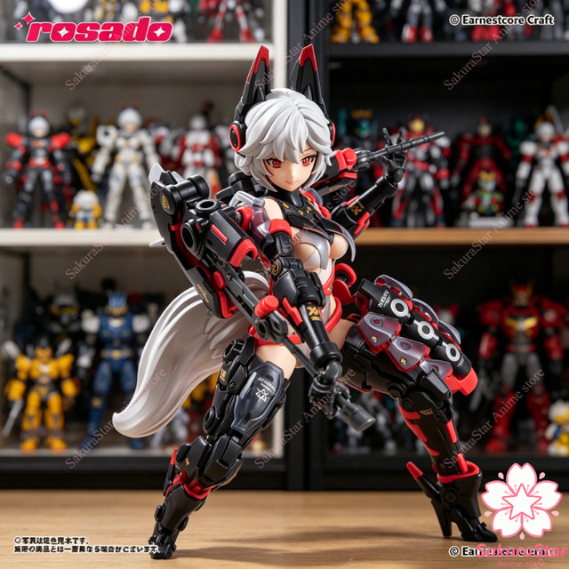 Bandai Earnestcore Craft Rosado Sekiko Mecha-Mädchen-Actionfigur, Maßstab 1:10, RS-01 Rasetsu Sekiko, Einzelfigur - Bild 1