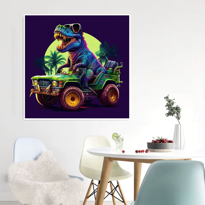 AZQSD Diamantmalerei 5D Dinosaurier DIY Stickerei Wanddeko Mehrfarbig - Bild 3