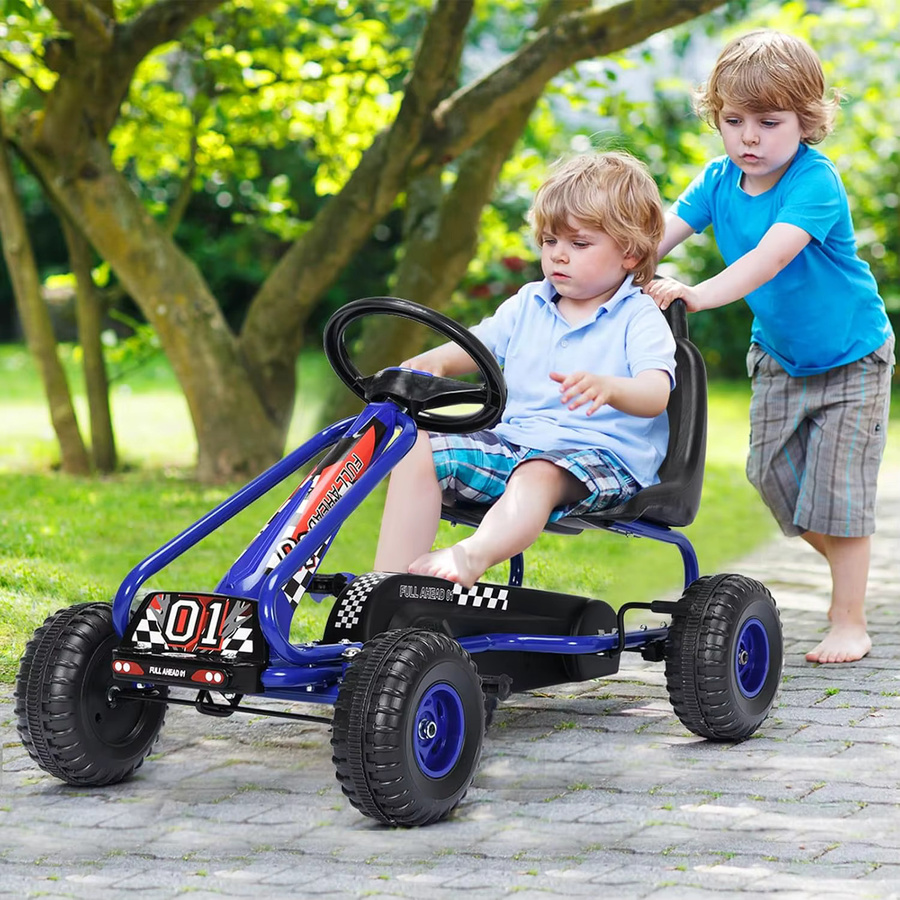 GOFLAME Go-Kart, Tretauto, mit verstellbarem Sitz, mit Handbremse, ab 3 Jahre - Bild 3