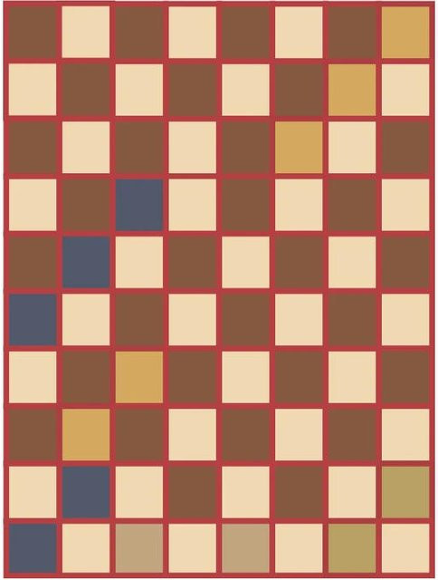 Wucifang Teppich mit Regenbogen- und Herzdesign, bunt, Polyester, B/T: 60 x 40 cm - Bild 1