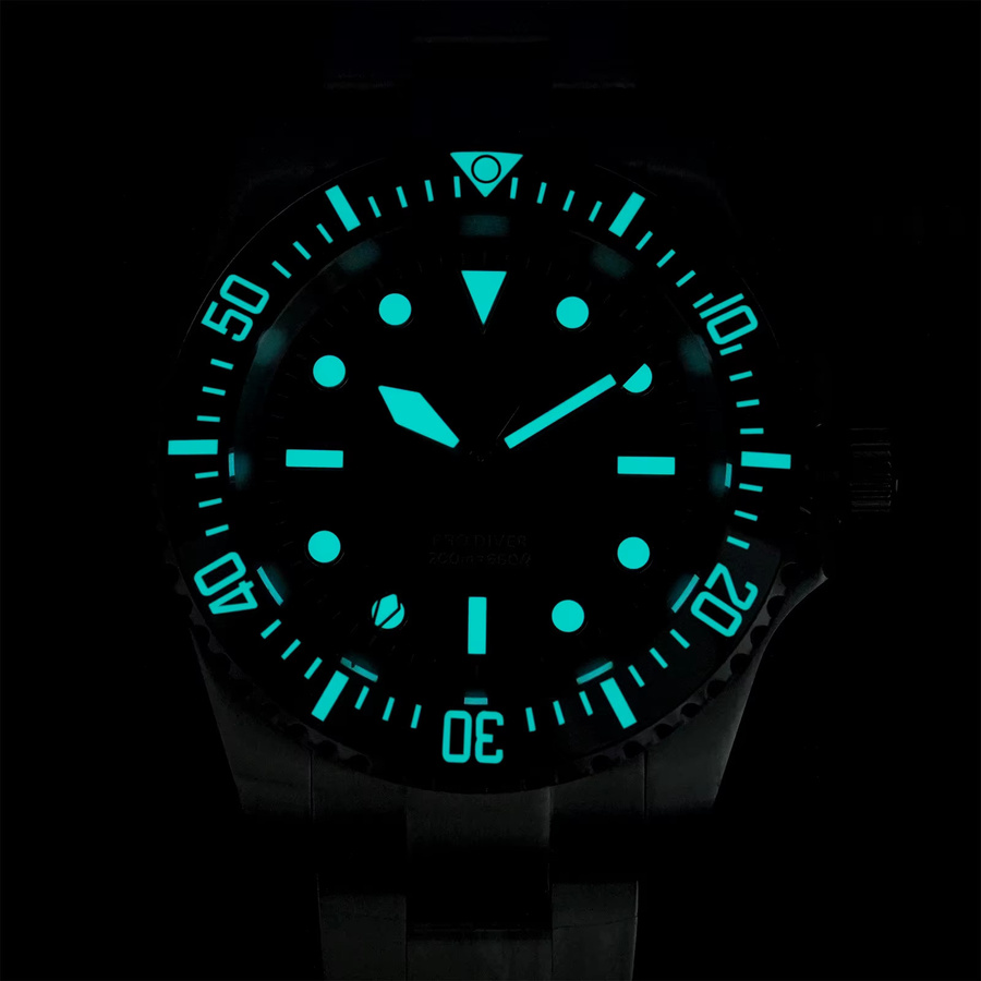 Watchdives Armbanduhr, Quarz, Edelstahl, Schwarz, Saphirglas, Herren - Bild 6