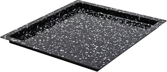 Schneider Backblech GN 2/3 aus Granit-Emaille, schwarz, rechteckig, B/T/H: 32,5 x 35,5 x 2 cm - Bild 1