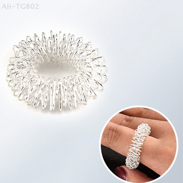 HNKMP Akupunktur-Ring Massageringe aus Edelstahl, 10 Stück, Unisex - Bild 1