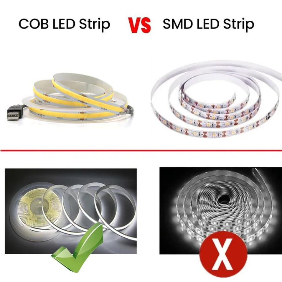 OuuZuu COB LED Streifen Blau, 5m USB DC 5V mit 320 LEDs für TV Hintergrundbeleuchtung - Bild 7