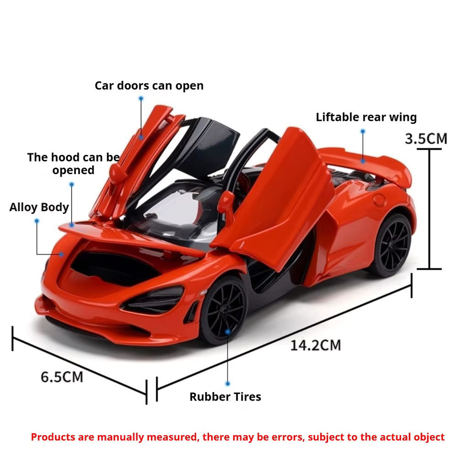 RMZ city 750S V12 Sportwagen-Modell, 1:32 Maßstab, aus Legierung, mit öffnenden Türen, Gummireifen, Acrylbox - Bild 2