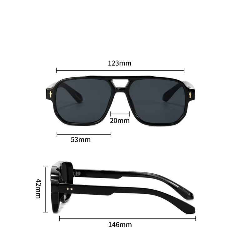 BMAD Sonnenbrille, Herren, Vollrand, Square, Kunststoff, Schwarz - Bild 2