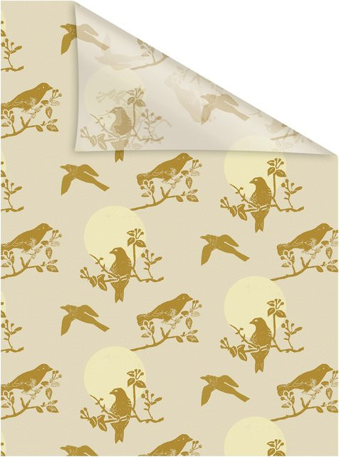 Lichtblick Fensterfolie selbstklebend Sichtschutz Moon Birds Beige - Bild 1