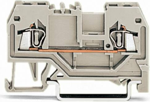 WAGO 279-992 Durchgangsklemme 4mm Zugfeder Grau 100 Stück - Bild 1