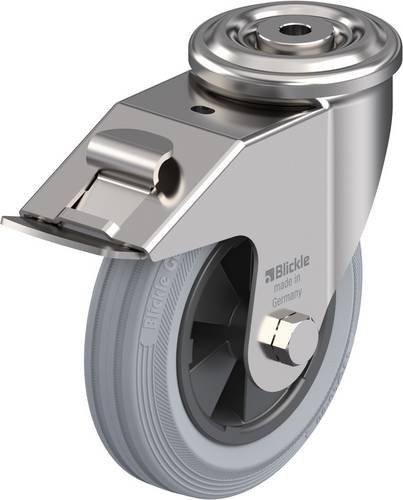 Blickle LEXR-VPP 150G-FI-SG Lenkrolle mit Feststeller in Silber, Rad-Durchmesser: 15 cm, Tragfähigkeit: 135 kg - Bild 1