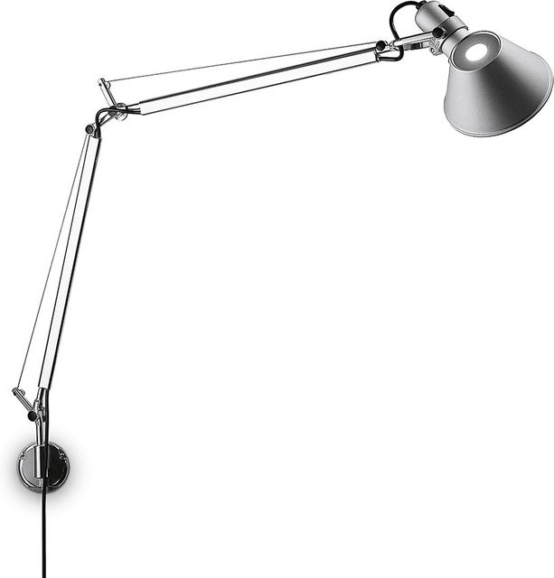 Artemide Tolomeo Parete LED-Wandleuchte aus Aluminium in Silber mit warmweißem Licht (2700K) - Bild 1