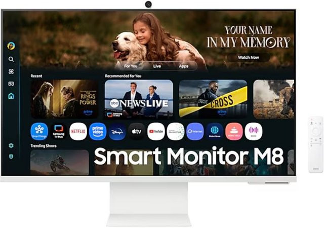 Samsung Smart Monitor M8 S32FM801UU 32 Zoll 4K UHD VA LED Flachbildschirm in Weiß - Bild 1