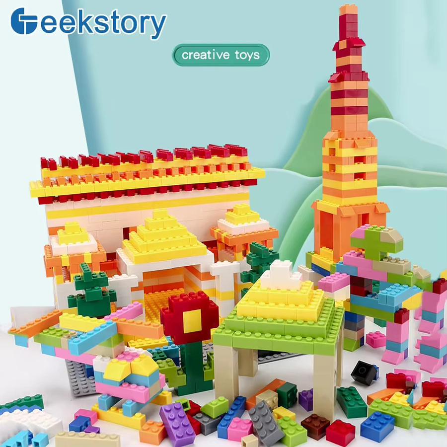 Stemedu Mini-Bricks Bausteine Set in Braun und Mehrfarbig, Kreatives DIY Spielzeug aus Kunststoff für Kinder - Bild 2