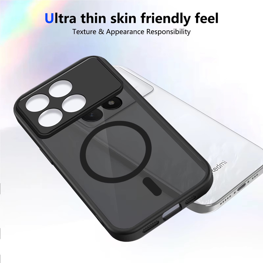 Stoßfeste Xiaomi Phone Case Hülle für POCO X8 Pro, X8 Pro Max, F8 Pro und F8 Ultra in Schwarz mit mattem TPU-Rahmen und Unterstützung für kabelloses Laden - Bild 2