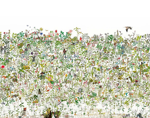 NLXL Mural Enchanted Garden Wandtattoo mit floralem Design in Mehrfarbig - Bild 1