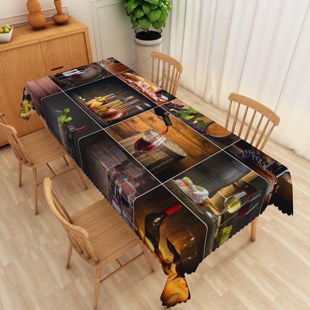 Wasserdichte Tischdecke mit Früchte und Gemüse Print von JMG Household Supplies, rechteckig, Mehrfarbig, B: 160 cm, T: 220 cm - Bild 1