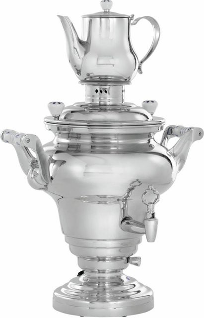 Bartscher Samowar in Silber mit 15 l Fassungsvermögen, Breite: 50 cm, Höhe: 74 cm - Bild 1