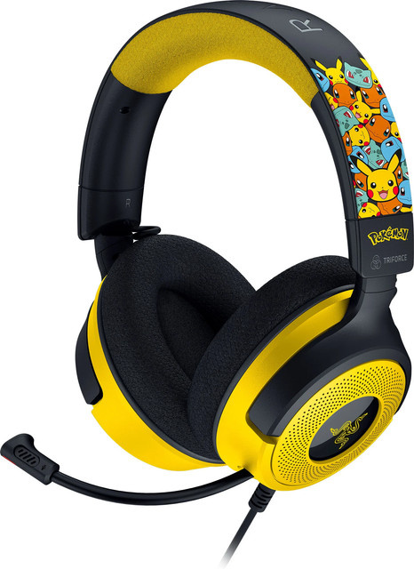 Razer Kraken V4 X Pokémon Edition Gaming-Headset in Schwarz-Gelb für PC, PlayStation, Nintendo Switch und Mobile - Bild 1