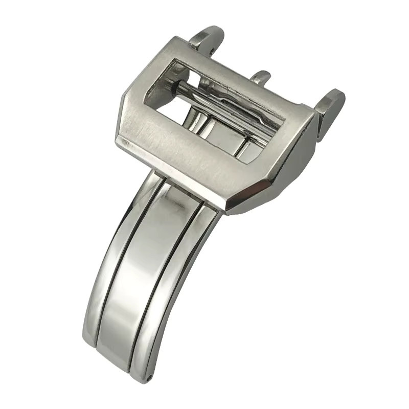TUFFR Uhrenarmband-Faltschließe Edelstahl, Silber, 18 mm, Unisex - Bild 3