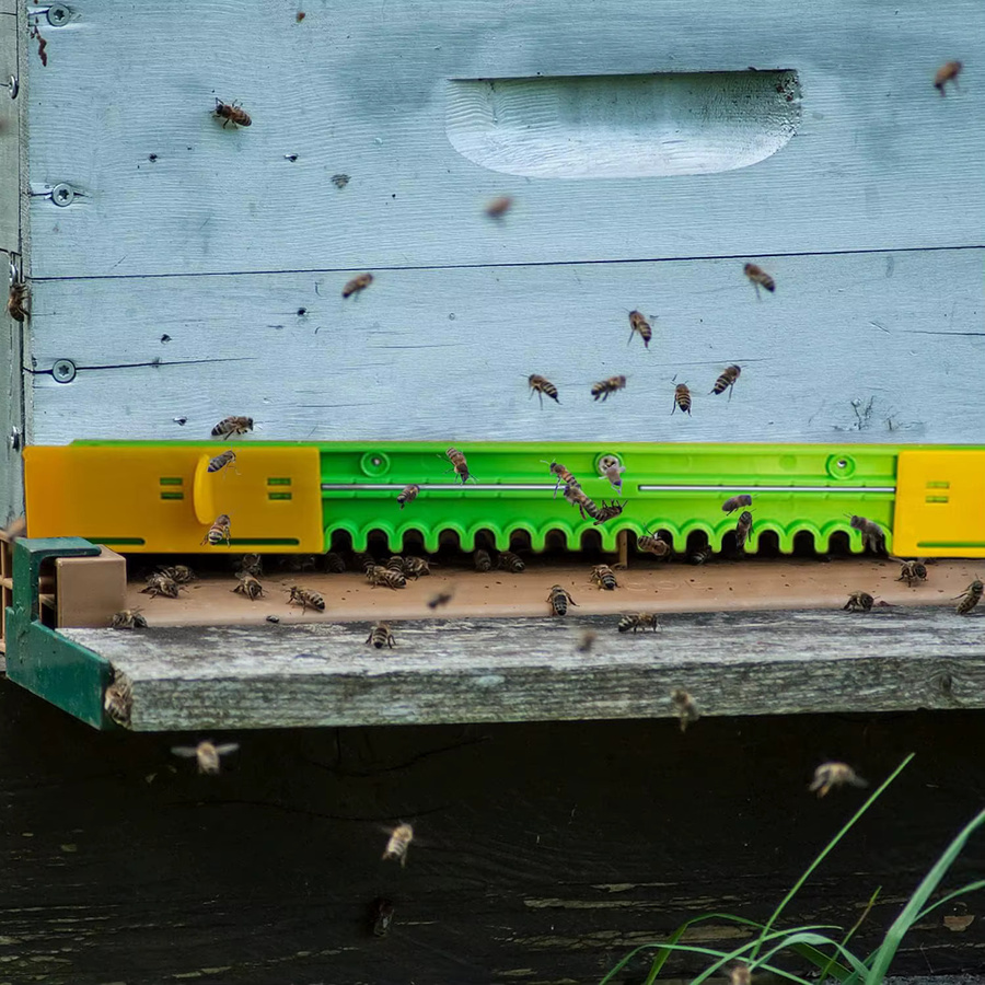 6er-Set YTYIN Bienenstock-Eingangsschutz aus Kunststoff mit verstellbarer Doppelschiebetür zur Schädlingsbekämpfung - Bild 5